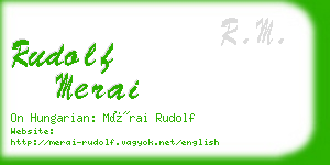 rudolf merai business card